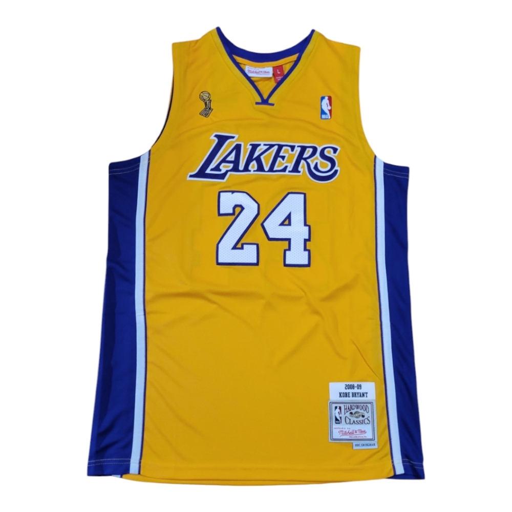 Los Angeles Lakers Kobe Bryant Mitchell & Ness Gold Hardwood Classics 2008-09 - Picture 2 of 5